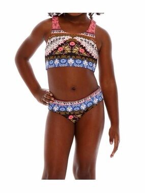 Agua Bendita Girls Floral Bikini Set